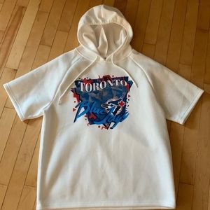 Toronto Blue Jays hooded short sleeve sweatshirt